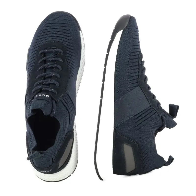 Мъжки Сникърс BOSS - 50498245 TITANIUM RUNN KNST N DARK BLUE - Image 5