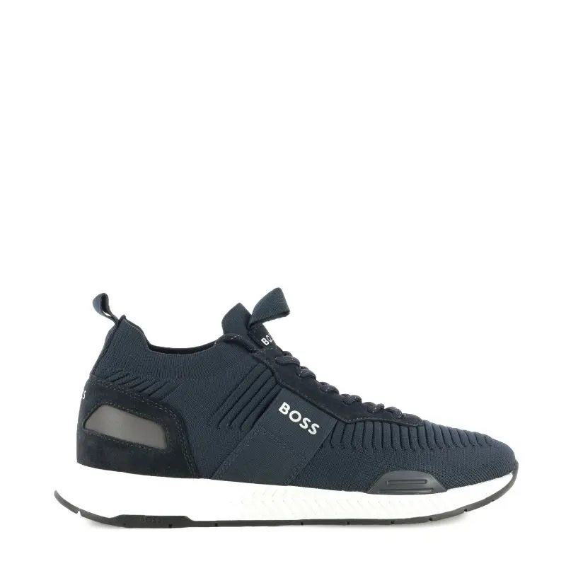 Мъжки Сникърс BOSS - 50498245 TITANIUM RUNN KNST N DARK BLUE