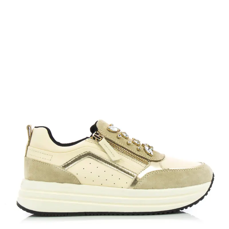 Дамски Сникърс GEOX - D26QHB 02285 D KENCY LT TAUPE/CREAM